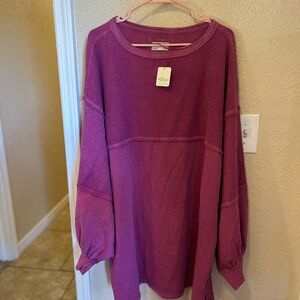 We The Free Long Sleeve Dress in Purple and Pink